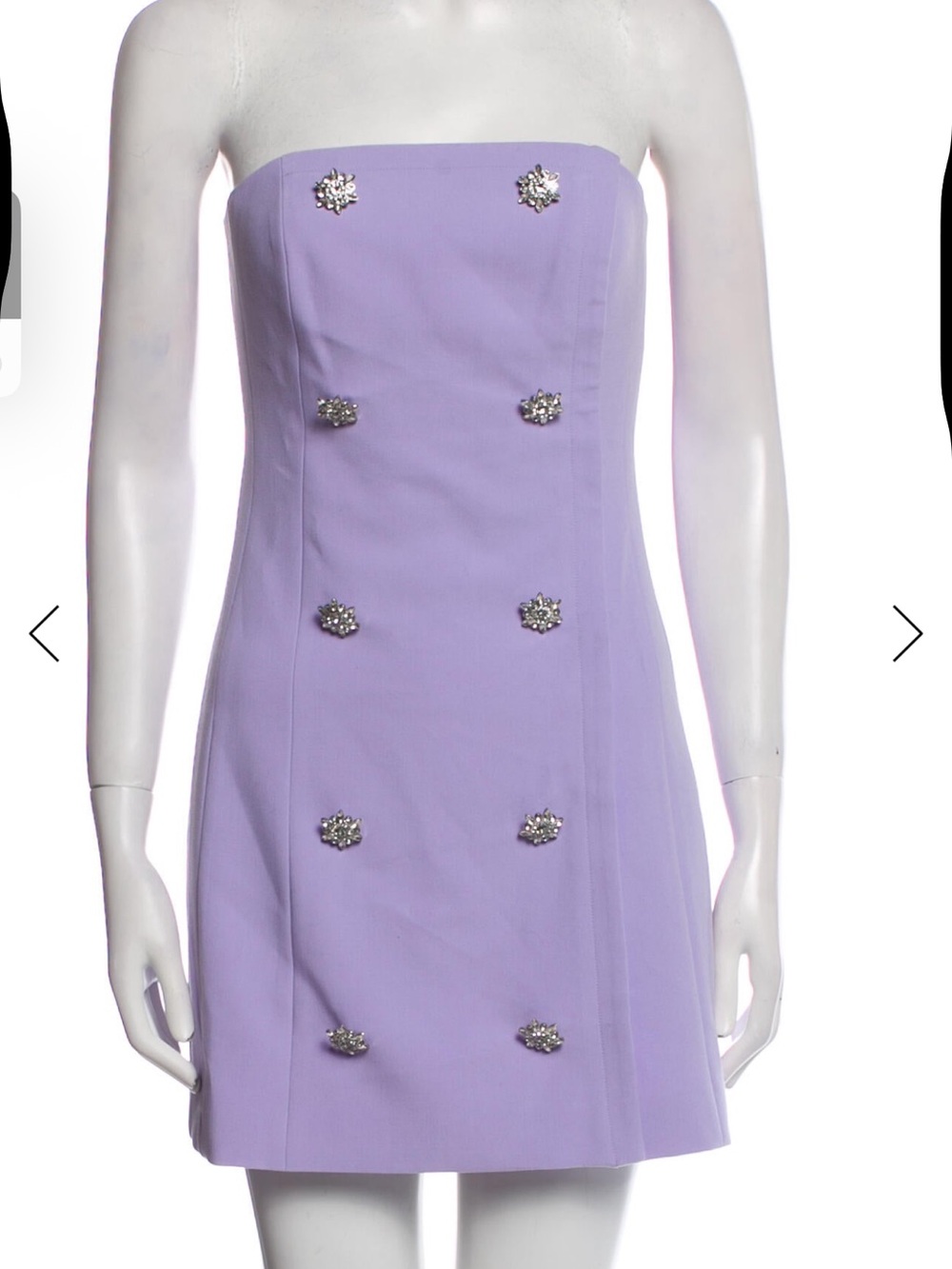 L’Agence purple rhinestone mini dress
